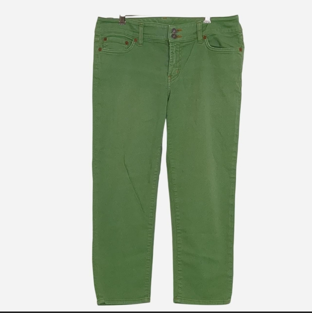 Vintage Y2K Red Engine Original Denim Viper Capris Green Size 31